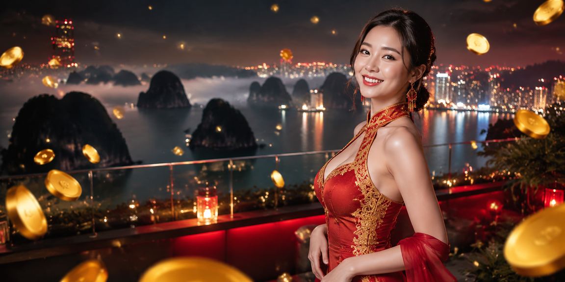 Không khí lễ hội giải trí và cá cược tại vịnh Hạ Long với ánh đèn rực rỡ về đêm