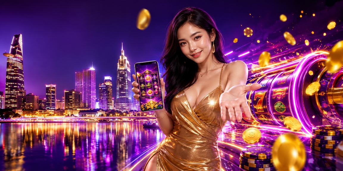 Ánh đèn neon tại khu vực giải trí TP.HCM gợi lên không khí xổ số và trò chơi trực tuyến về đêm